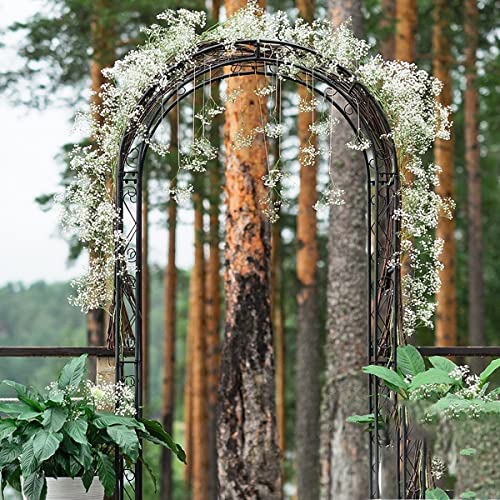 Arco de Jardín de Metal Para Bodas, Enrejado de Arco de Jardín para Plantas Trepadoras Al Aire Libre, Arco de Pérgola Decorativo, Enrejado de Jardín de Metal para Césped de Patio Trasero y Fiesta