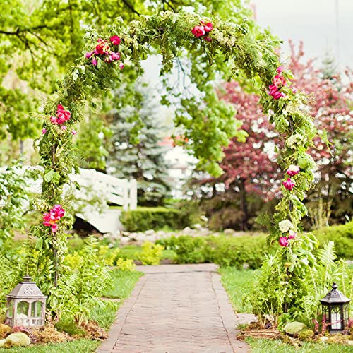 Arco de Jardín de Metal Para Bodas, Enrejado de Arco de Jardín para Plantas Trepadoras Al Aire Libre, Arco de Pérgola Decorativo, Enrejado de Jardín de Metal para Césped de Patio Trasero y Fiesta