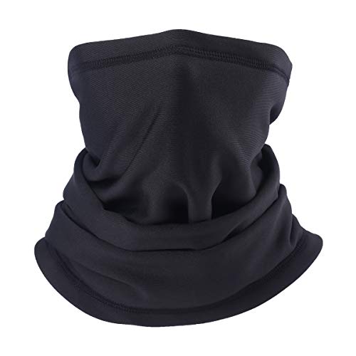 Arcweg Braga Cuello Moto Calentador de Cuello Deporte Calentador Pasamontañas Polar Multifuncional Máscara de Esquí Gorro Invierno Hombre Ciclismo Correr Aire Libre Negro