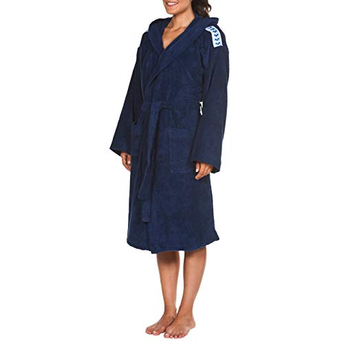 Arena Core Soft Robe Bathrobes, Adultos Unisex, Navy White, M