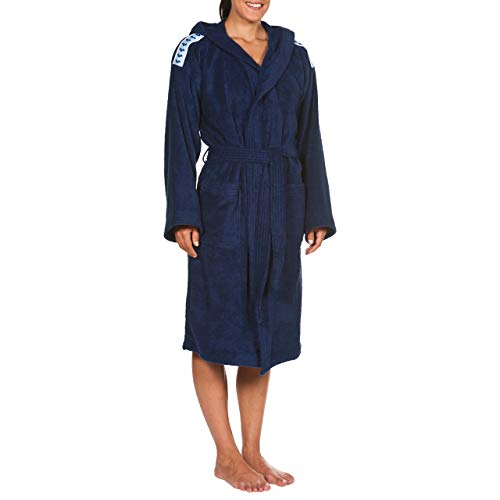 Arena Core Soft Robe Bathrobes, Adultos Unisex, Navy White, M