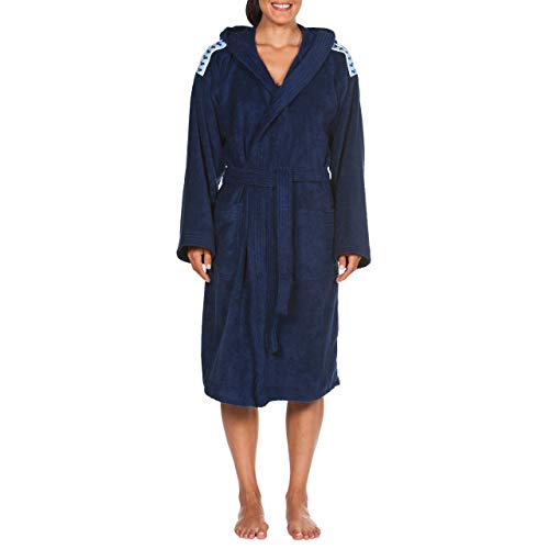 Arena Core Soft Robe Bathrobes, Adultos Unisex, Navy White, M