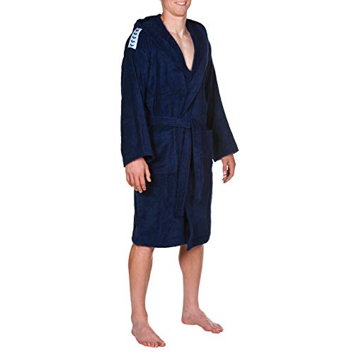 Arena Core Soft Robe Bathrobes, Adultos Unisex, Navy White, M