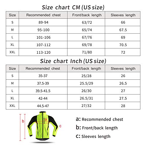 ARSUXEO de Ciclismo Chaqueta de Bicicleta Transpirable térmica de Invierno para Hombre 15K Rojo XL