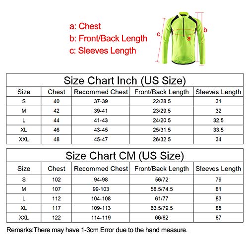 ARSUXEO Maillot de Ciclismo para Hombre Camisa Ciclista de Manga Larga con Media Cremallera 6031 Rojo M