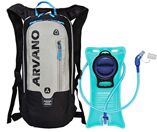 Arvano 6L Mini Mochila Bicicleta Montaña Impermeable, Mochila Hidratación MTB con 2L Bolsa de Agua para Ciclismo Bici Running Trail Esquí Mochila Ligero Deportes