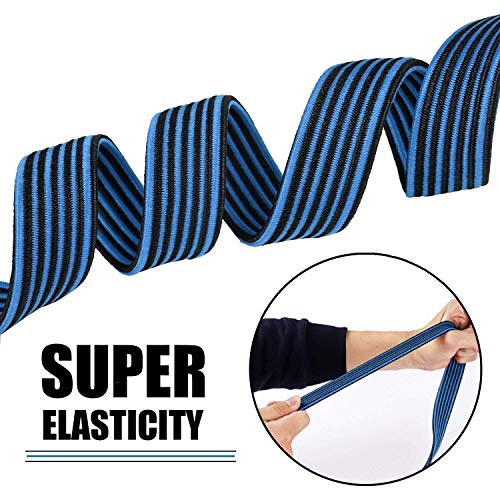 ASEOK Cuerda Elástica para Equipaje , Resistente y Elástica para Bicicleta con Gancho de Acero al Carbono, Apto para Bicicletas, Coches Eléctricos, (2M), azul