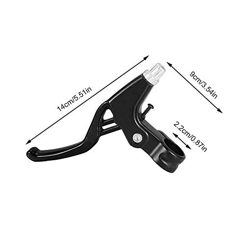 ASEOK Manija de Freno de Bicicleta Mountain Road Bike Palanca de Freno Manillar Frenos Universales para Bicicletas, Aleación de Aluminio Freno de Bicicleta 2.2cm Diámetro Un Par (Negro)