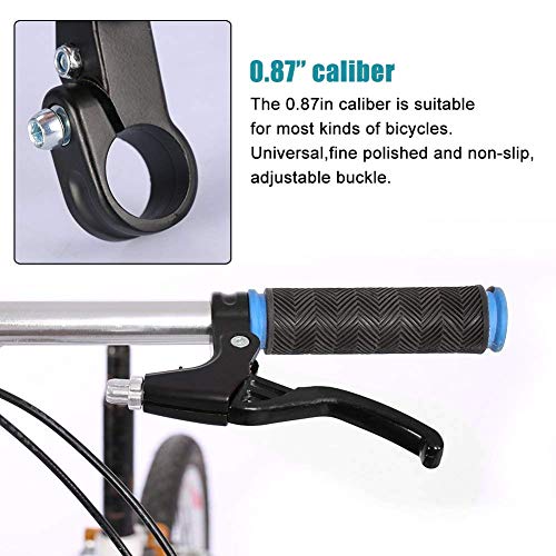 ASEOK Manija de Freno de Bicicleta Mountain Road Bike Palanca de Freno Manillar Frenos Universales para Bicicletas, Aleación de Aluminio Freno de Bicicleta 2.2cm Diámetro Un Par (Negro)