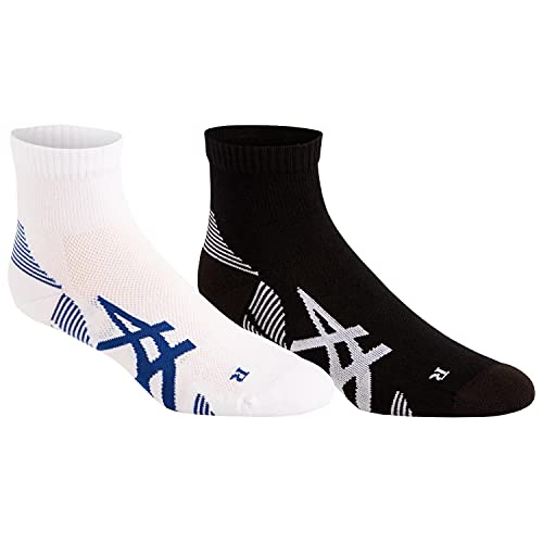 Asics 2Ppk Cushioning Sock Calcetines, Hombre, Performance Black/Brilliant White, M