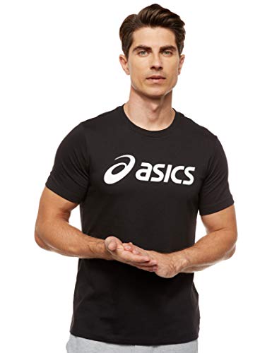 ASICS Big Logo tee Camiseta, Hombre, Performance Black/Brilliant White, M