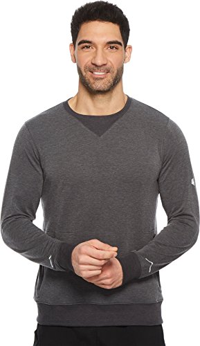 ASICS - Camiseta para Hombre, Crew Top, Hombre, Color Gris Oscuro, tamaño Large