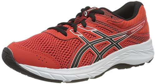 Asics Contend 6, Sneaker Unisex Adulto, Fiery Red Black, 38 EU