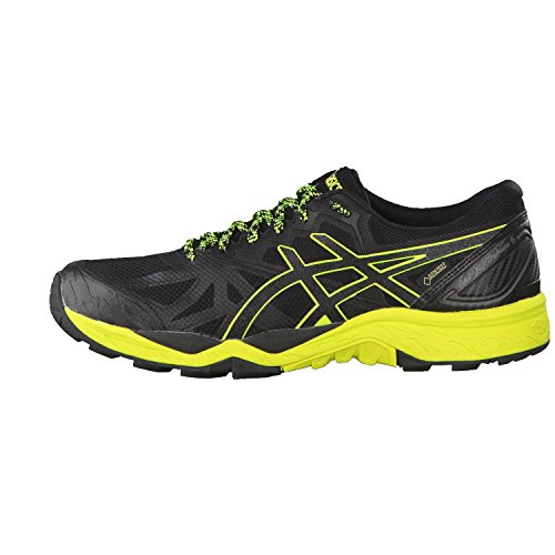 Asics Gel-Fujitrabuco 6 G-TX, Zapatillas de Running para Asfalto Hombre, Negro (Black/Safety Yellow/Black 9089), 42 EU