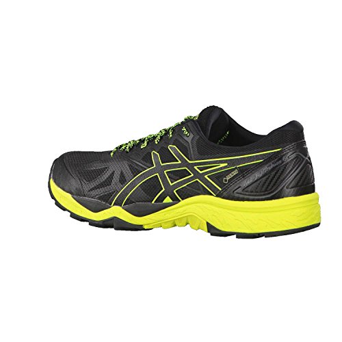 Asics Gel-Fujitrabuco 6 G-TX, Zapatillas de Running para Asfalto Hombre, Negro (Black/Safety Yellow/Black 9089), 42 EU