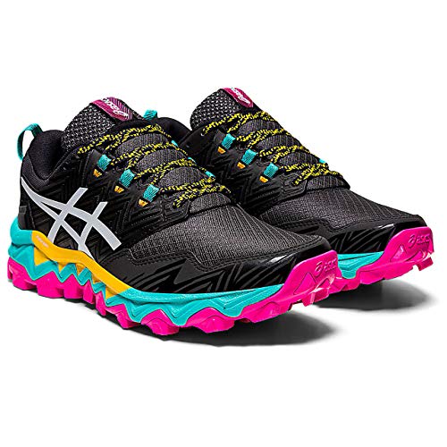 ASICS Gel-Fujitrabuco 8, Zapatillas para Correr Mujer, Blanco y Negro, 42.5 EU