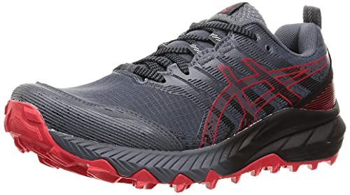 ASICS Gel-Trabuco 9, Zapatillas para Correr Hombre, Carrier Grey Electric Red, 46.5 EU