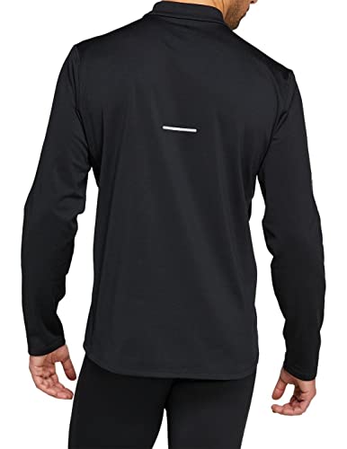 ASICS Icon LS 1/2 Winter Zip T-Shirt, Performance Black/Carrier Grey, M Mens