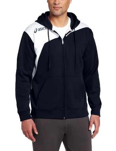 ASICS Logo Chaquetas de forro polar, Hombre, YT1737.0190, azul y blanco, XL