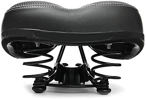 Asiento de bicicleta Comfort Sillín de doble muelle diseñado con espuma viscoelástica transpirable suave cojín de bicicleta