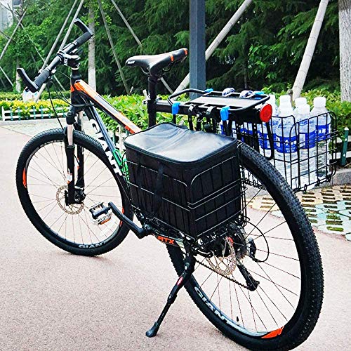 ASPIRER Cesta delantera de bicicleta – Plegable y desmontable de malla metálica de liberación rápida para uso múltiple (Plata)