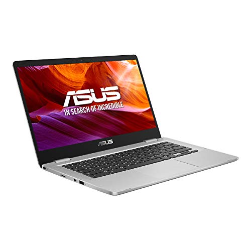 ASUS Chromebook Z1400CN-BV0306 - Ordenador portátil de 14" HD (Intel Celeron N3350, 4GB RAM, 32GB EMMC, Intel HD Graphics 500, Chrome OS) Plata - Teclado QWERTY Español