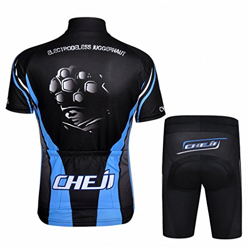 Ateid Maillot de Ciclismo para niños de Manga Corta con Pantalones de Ciclismo, Maestro de la Espada, 122/128 L