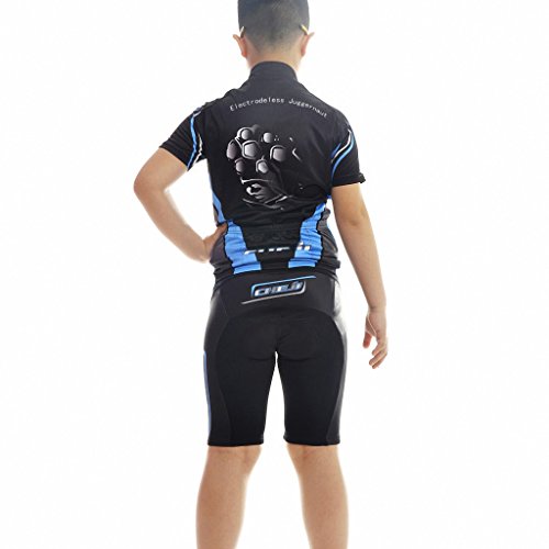 Ateid Maillot de Ciclismo para niños de Manga Corta con Pantalones de Ciclismo, Maestro de la Espada, 122/128 L