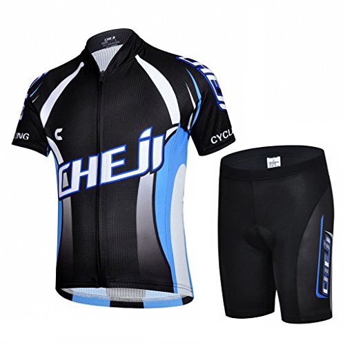 Ateid Maillot de Ciclismo para niños de Manga Corta con Pantalones de Ciclismo, Maestro de la Espada, 122/128 L