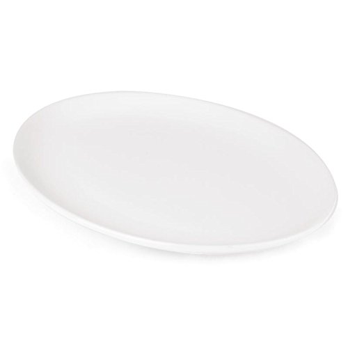 Athena hotelware cc211 Oval cupé platos, 254 mm x 178 mm, blanco (Pack de 12)