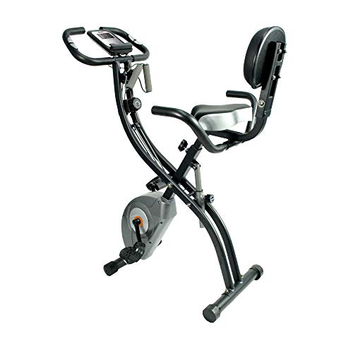 ATIVAFIT Bicicleta de Ciclismo Interior Plegable magnética Vertical Bicicleta estática giratoria reclinable Bicicleta de Ejercicio