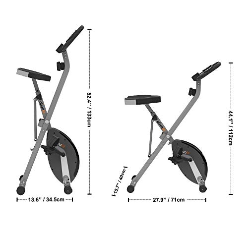 ATIVAFIT - Bicicleta estática Plegable magnética Vertical, Asiento Grande
