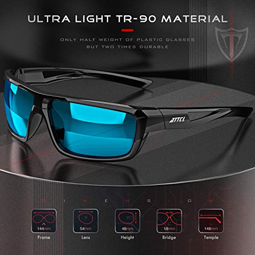 ATTCL Gafas de sol polarizadas para hombre que conduce 100% anti UV400 Gafas de pesca en bicicleta Blue 2021