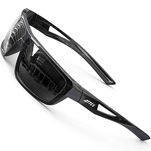ATTCL Gafas de sol polarizadas para hombre que conduce 100% anti UV400 Gafas de pesca en bicicleta J2021 Black