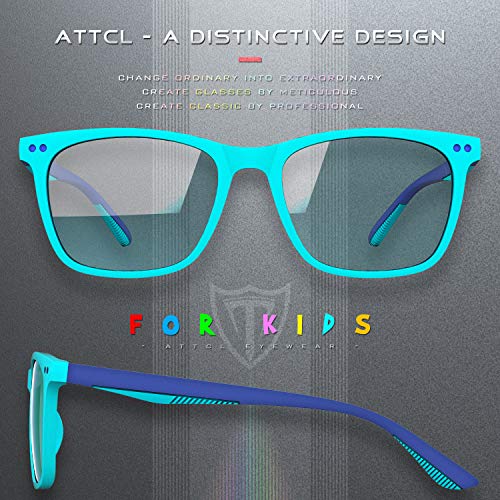 ATTCL unisex Gafas de Luz Azul Niños para 3 a 10 años Anti Fatiga por Deslumbramiento 5103 blue+blue