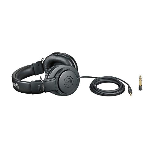 Audio-Technica M20x Auriculares de estudio profesionales para grabación de estudio, creadores, podasts y escucha diaria.