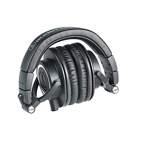 Audio-Technica M50x Auriculares de estudio profesionales para grabación de estudio, creadores, DJ, juegos, podasts y escucha diaria - Negro