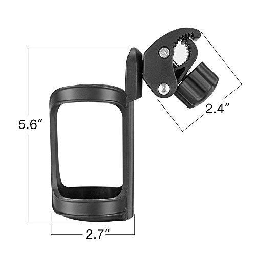 AumoToo Bike Cup Holder, 360 Grados de rotación Bebida Botella de agua jaulas Cochecitos de bebé para bicicletas, bicicletas de montaña, cochecitos de bebé y sillas de ruedas