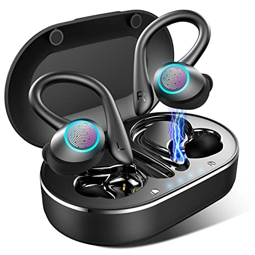 Auriculares Inalambricos, Dascert Auriculares Bluetooth 5.1 con Mic, 42 Horas IP7 Impermeable, Cancelación de Ruido CVC8.0 Estéreo Cascos Inalambricos, USB-C Carga Rapida Audifonos para Android e iOS