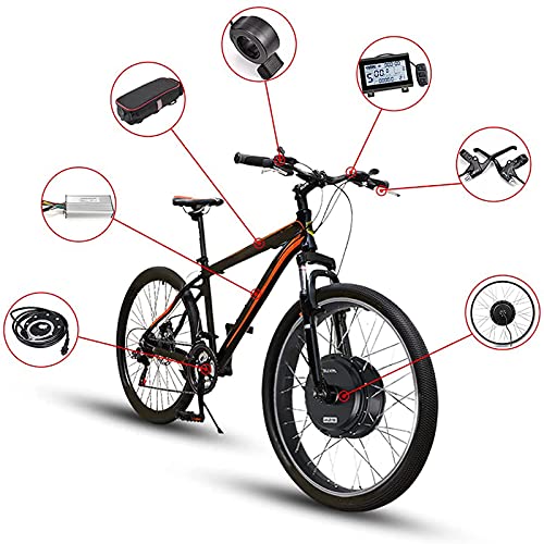 Auto parts Kit de conversión de Bicicleta eléctrica pedelec Bicicleta eléctrica20 / 24" / 26"/ 27,5" / 28"/ 29" / 700c Rueda Delantera 36V - 48V Ajustable en 250-1000 vatios,48V/1500W-20inch