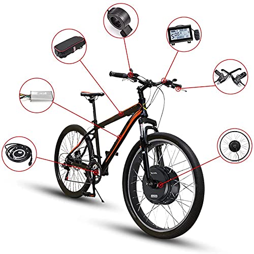 Auto parts Kit de conversión de Bicicleta eléctrica pedelec Bicicleta eléctrica20 / 24" / 26"/ 27,5" / 28"/ 29" / 700c Rueda Delantera 36V - 48V Ajustable en 250-1000 vatios,48V/1500W-20inch