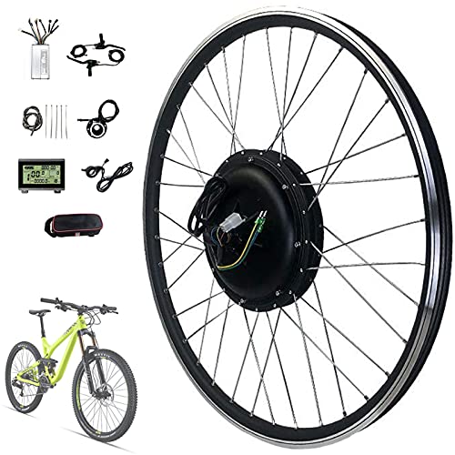 Auto parts Kit de conversión de Bicicleta eléctrica pedelec Bicicleta eléctrica20 / 24" / 26"/ 27,5" / 28"/ 29" / 700c Rueda Delantera 36V - 48V Ajustable en 250-1000 vatios,48V/1500W-20inch