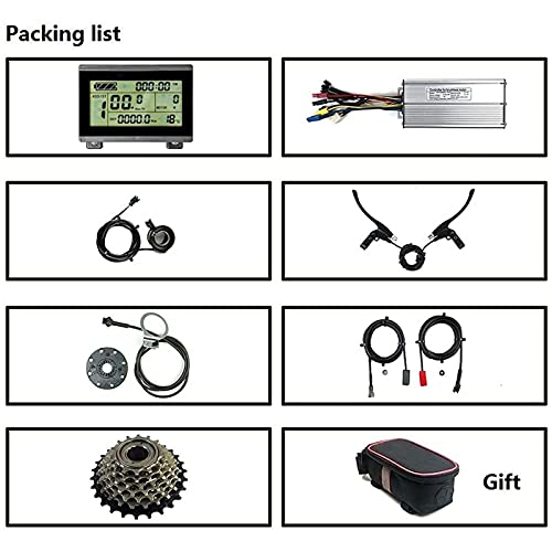 Auto parts Kit de conversión de Bicicleta eléctrica pedelec Bicicleta eléctrica20 / 24" / 26"/ 27,5" / 28"/ 29" / 700c Rueda Delantera 36V - 48V Ajustable en 250-1000 vatios,48V/1500W-20inch