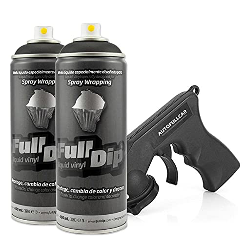 AutoFullCar Full Dip Pack 2 Spray Negro Mate FULLDIP - TiendaFullDip.com (Negro Mate)
