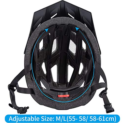 Automoness Casco Bicicleta con Luz LED,Casco Bici con CE Certifiacdo,Ajustable Deporte Cascos Bici Bicicleta Camino Mountain Biking Motocicleta Hombres Mujeres Adultos Casco