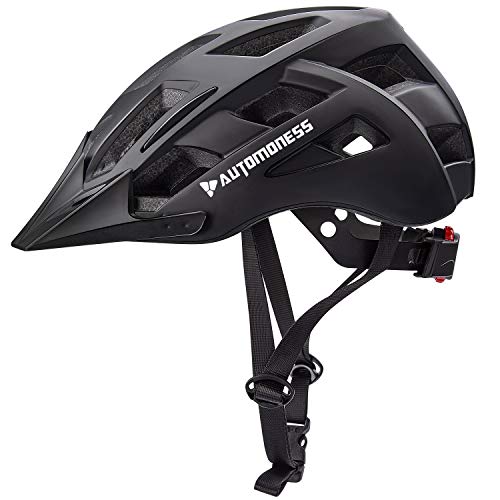 Automoness Casco Bicicleta con Luz LED,Casco Bici con CE Certifiacdo,Ajustable Deporte Cascos Bici Bicicleta Camino Mountain Biking Motocicleta Hombres Mujeres Adultos Casco