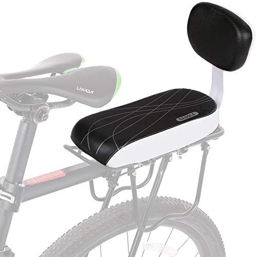 AUVSTAR Asiento Bicicleta Niño,Cojín para Asiento Trasero de Bicicleta,Asiento con Respaldo De Esponja Suave Y Grueso Seguro Cómodo para Niños O Adultos,Accesorios para Bicicleta.