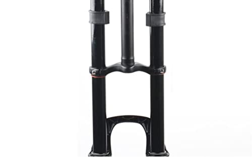 AWJ Freno de Disco Bicicleta de montaña Horquilla Delantera de Doble Hombro 26 27,5 29 Pulgadas MTB Horquillas de suspensión Cuesta Abajo 1-1/8 Horquillas con Resorte de Aceite Eje pasant