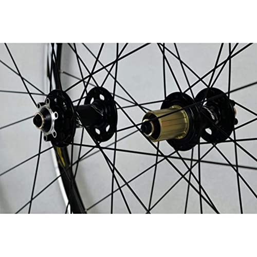 AWJ Ruedas de Bicicleta Juego de Ruedas de Bicicleta de 29 Pulgadas, Disco de aleación de Aluminio de Doble Pared/Freno en V, Juego de Ruedas de Bicicleta de Carretera de Carreras de Bici