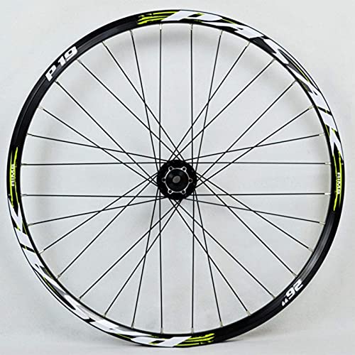 AWJ Ruedas de Ciclismo, Ruedas traseras de 26/27.5/29 '' Frenos de Disco de llanta MTB de Doble Pared Eje de Barril de 12 / 15MM Volante de inercia de 7/8/9/10/11 velocidades